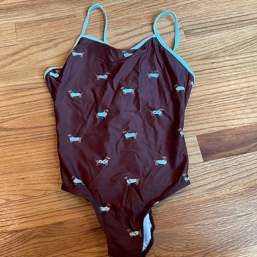 NWT-Gymboree swimsuit-size12-Chocolate brown-so cute!